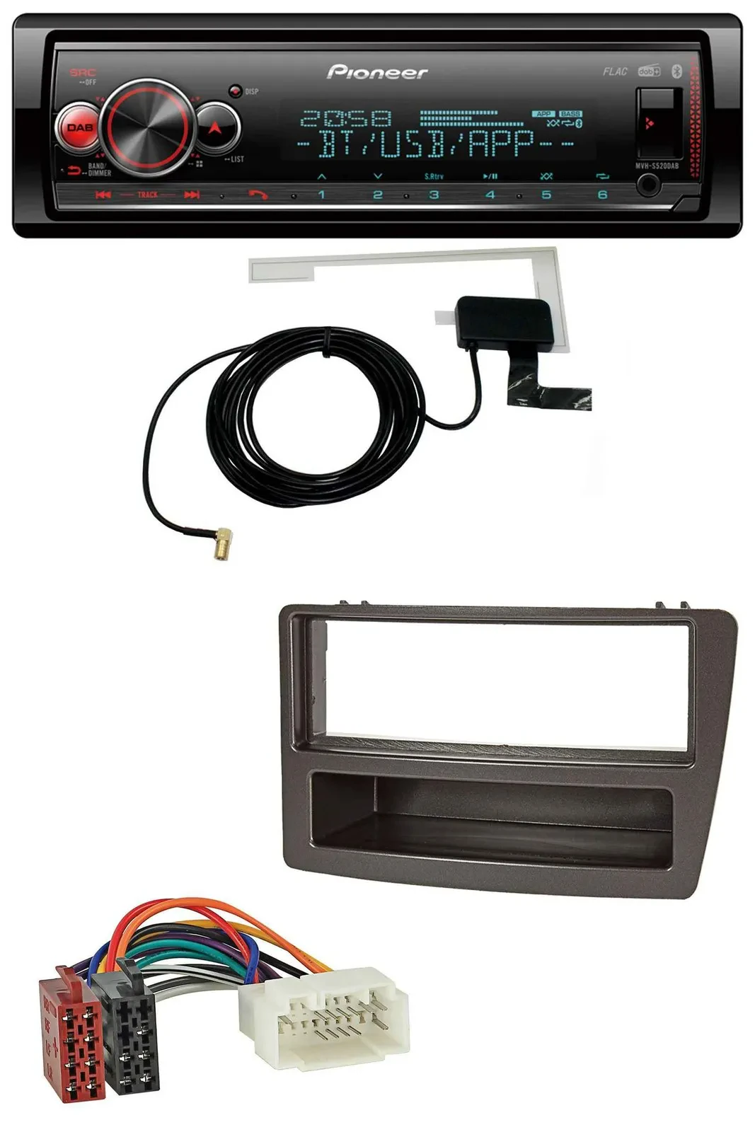 Pioneer Bluetooth DAB USB MP3 Autoradio für Honda Civic 04-06 autom. Klima schwa