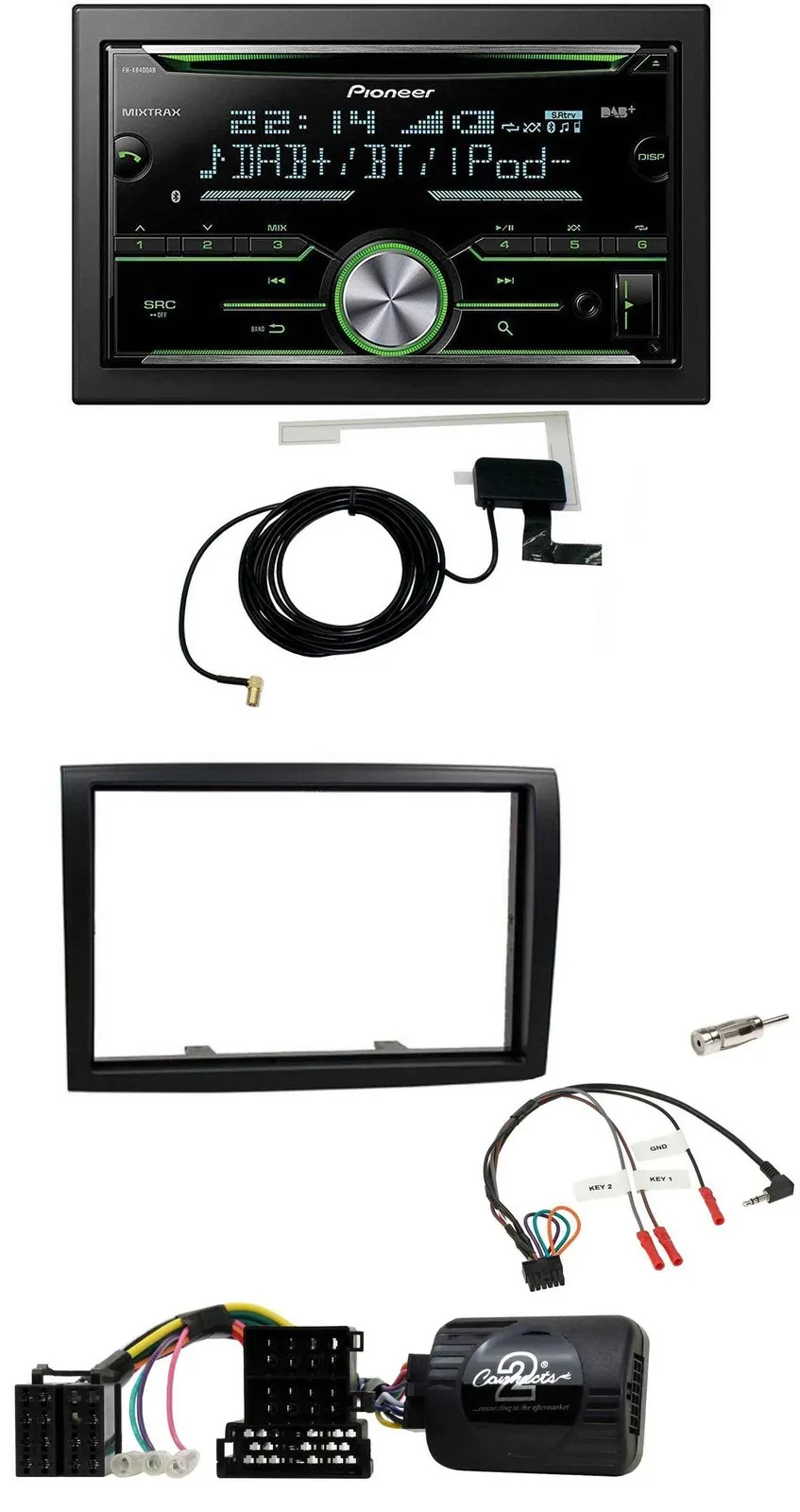 Pioneer CD USB Lenkrad Bluetooth 2DIN DAB Autoradio für Citroen Jumper Peugeot B