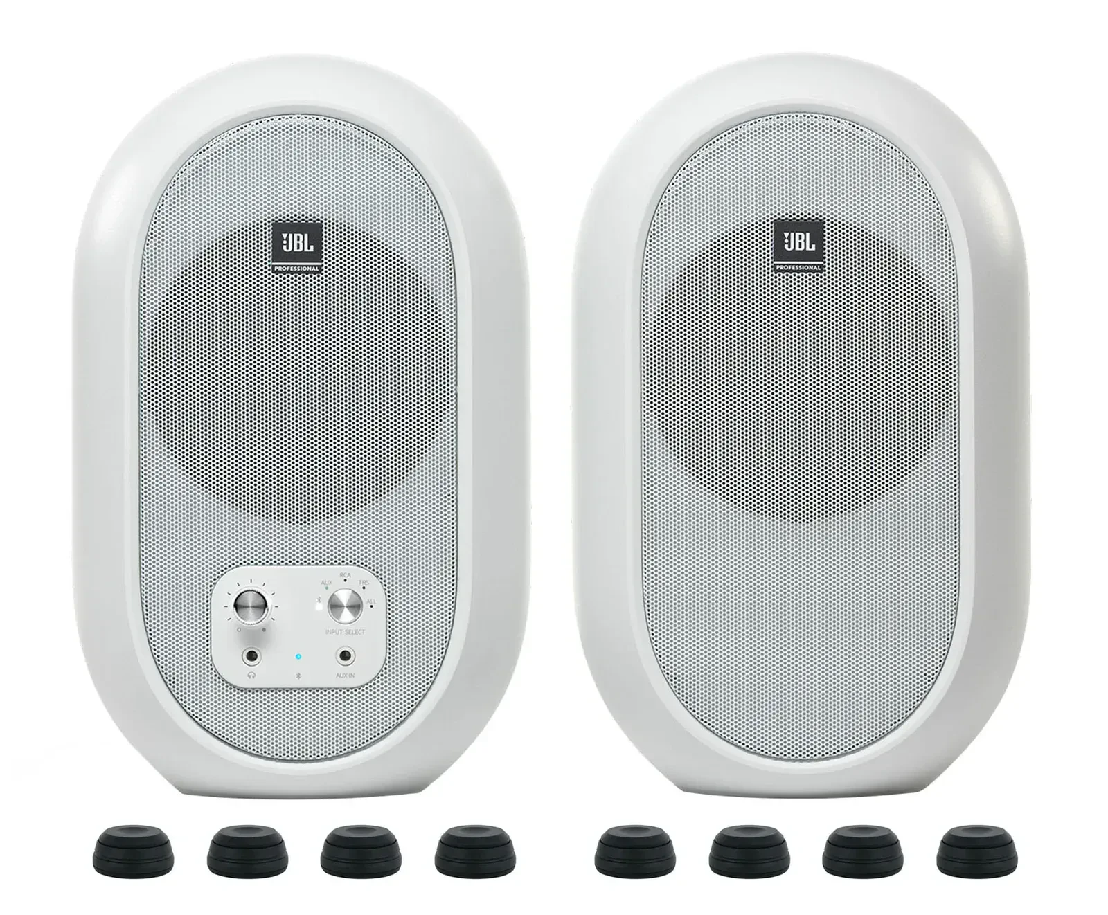 JBL 104SET-BTW Pair Bluetooth Powered Active Studio Monitors+Isolation Feet Pads