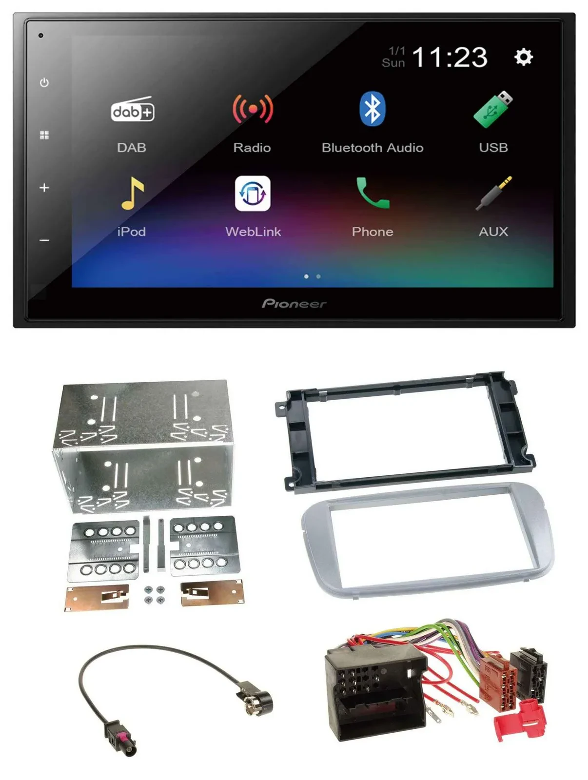 Pioneer USB Bluetooth DAB 2DIN MP3 Autoradio für Ford Galaxy C-Max Focus ab 2007
