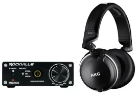 AKG K182 Recording Studio Monitor Headphones+DAC Headphone Amplifier