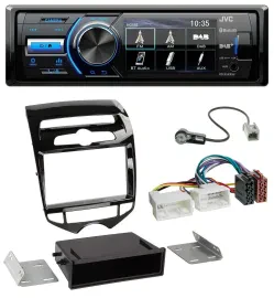 Автомагнитола для Hyundai ix20 (с 2010, автоматический климат-контроль) JVC Bluetooth MP3 USB DAB