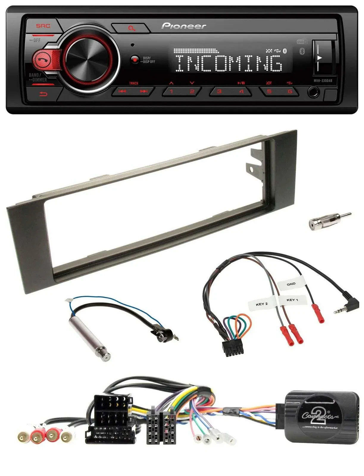 Автомагнитола Pioneer Bluetooth USB DAB для Audi A3 (2003–2006)