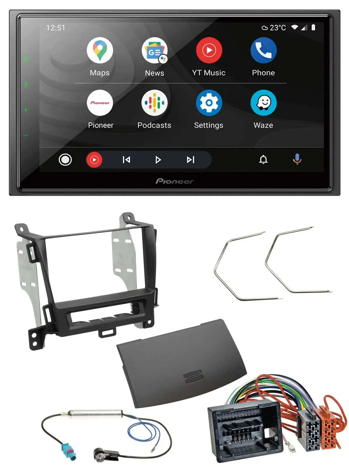 Pioneer USB 2DIN DAB MP3 Bluetooth Autoradio für Opel Zafira ab 12 jet black