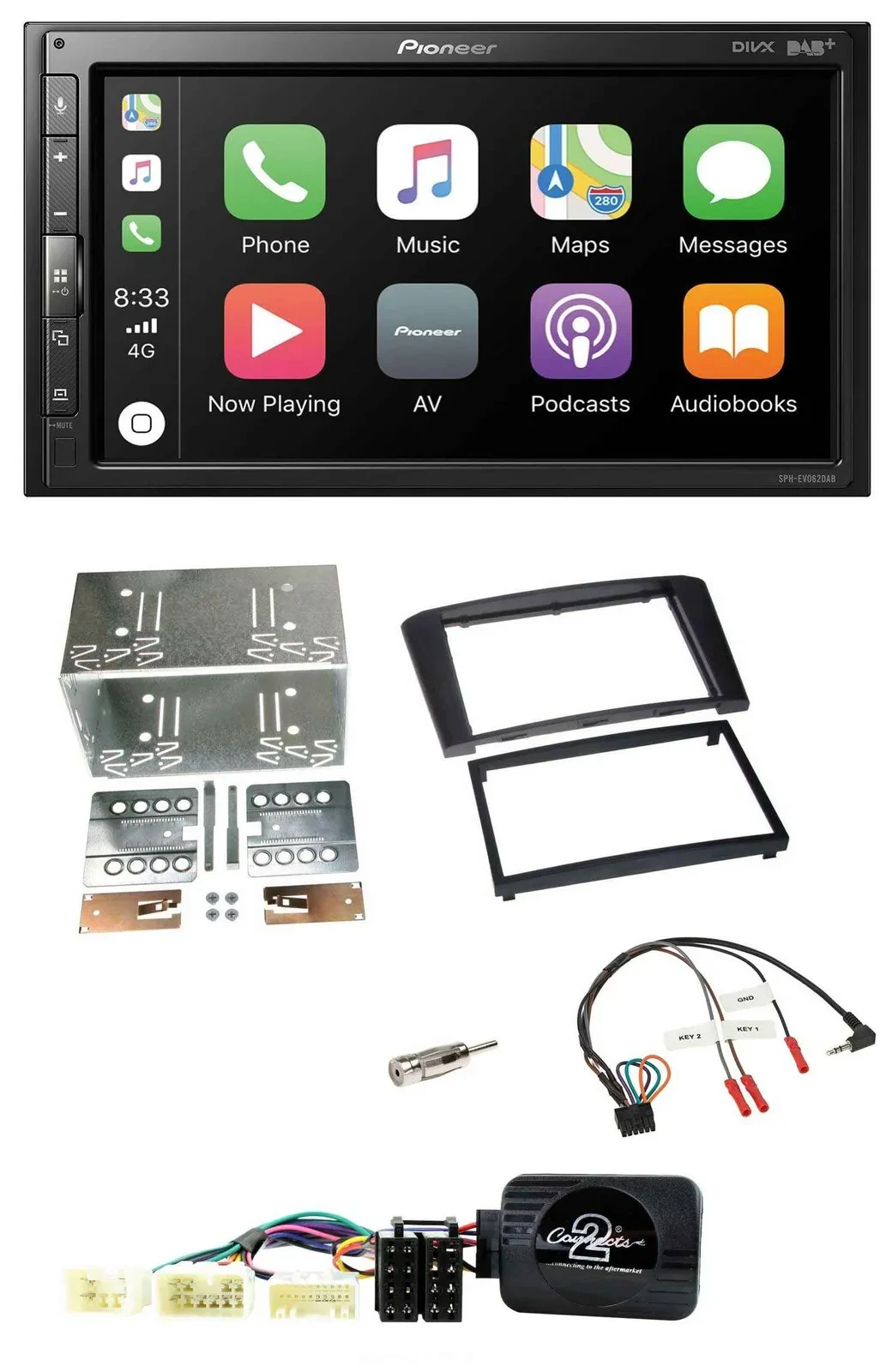 Pioneer USB Lenkrad DAB 2DIN Bluetooth Autoradio für Toyota Avensis 2003-2009