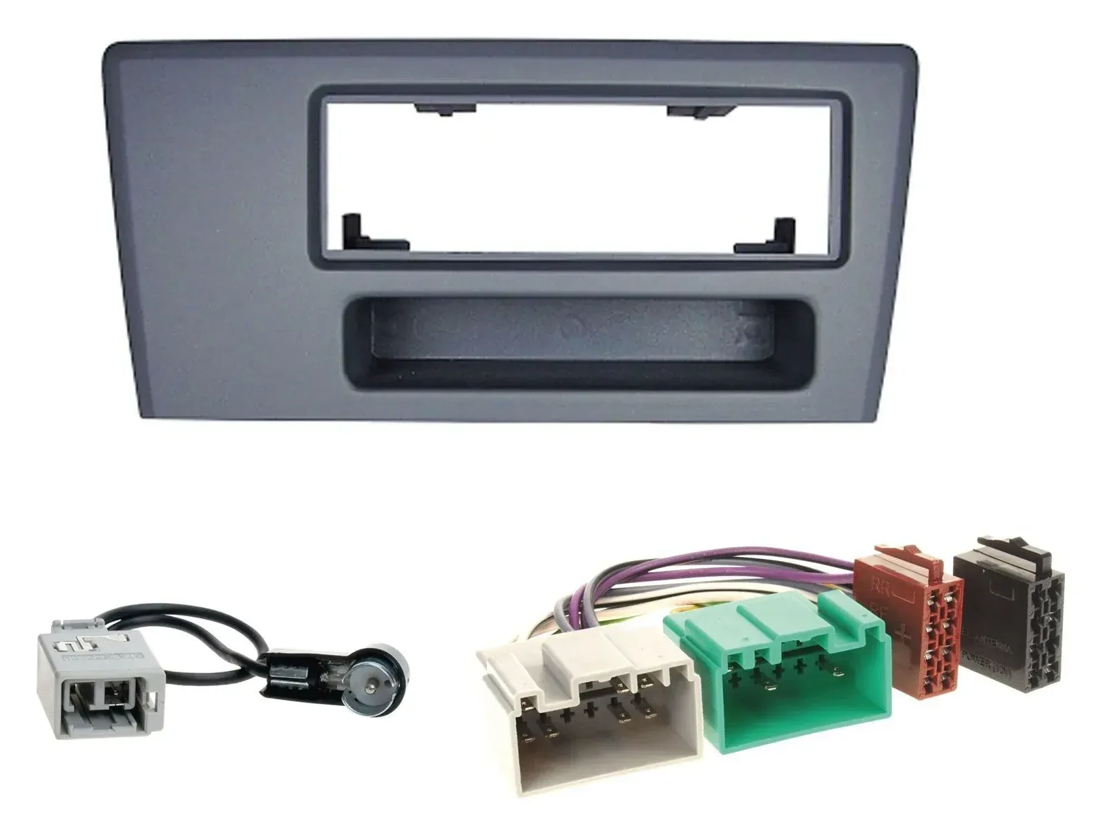 Einbauset DIN Autoradio für Volvo S60 S70 C70 V70 00-03 dunkelgrau