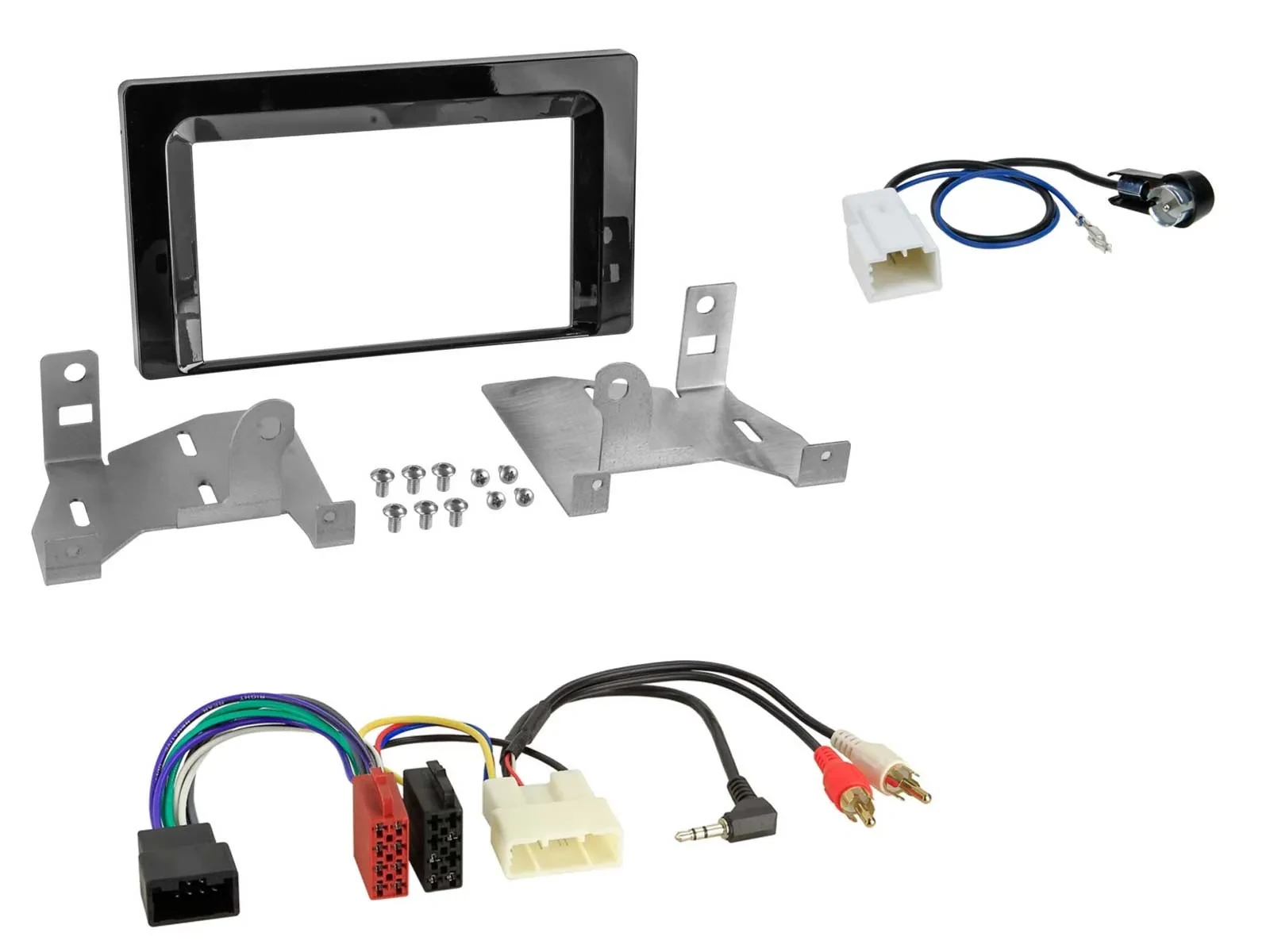 Einbauset Doppel DIN Autoradio für Toyota Aygo AB7 ab 2022 klavierlack