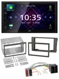 JVC DAB 2DIN MP3 Bluetooth USB Autoradio für Iveco Daily 06-14 dunkelgrau