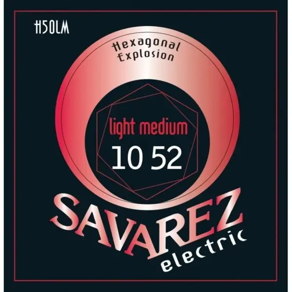 Струны для электрогитары Savarez H50LM Hexagonal Explosion 10-52