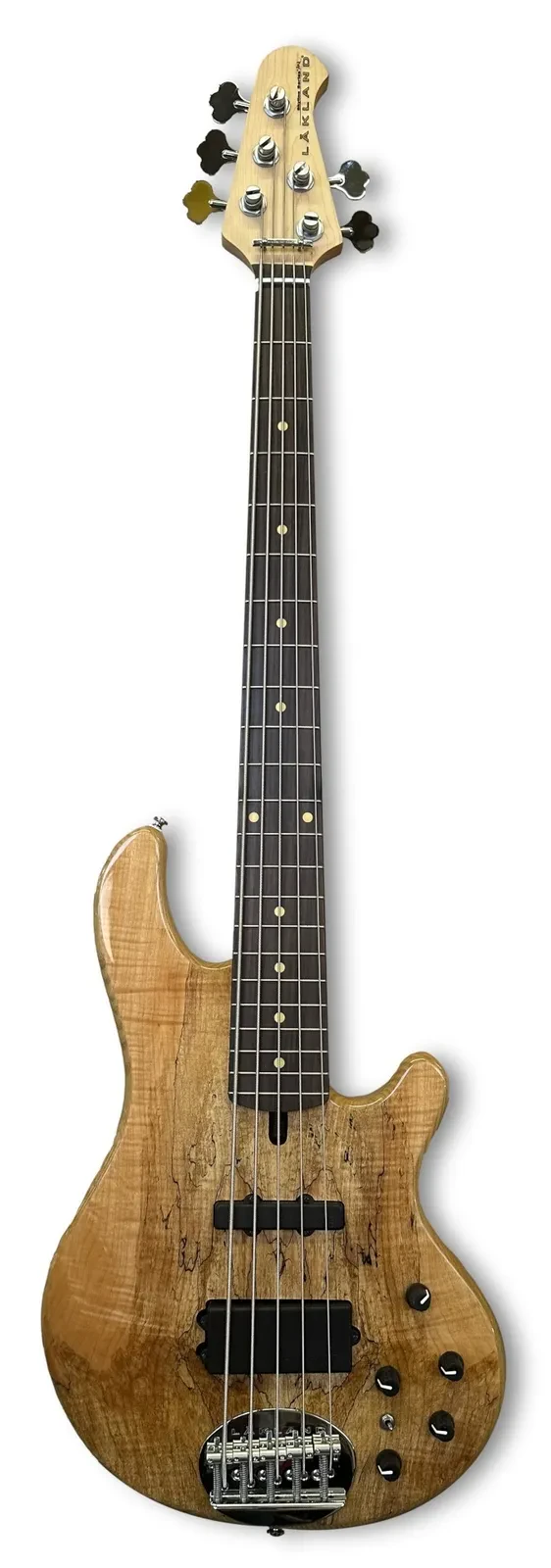 LAKLAND Skyline 55-02 Deluxe Bass, 5-String - Spalted Maple Top, Natural Gloss
