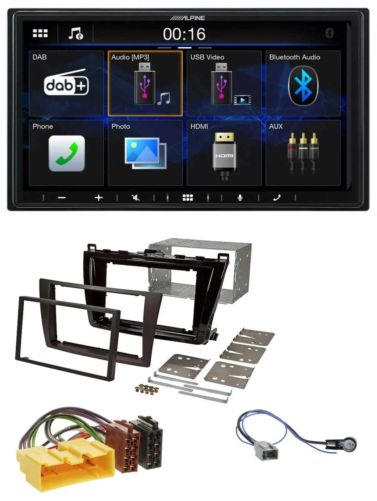 Alpine Bluetooth 2DIN MP3 DAB USB Autoradio für Mazda 6 (208-2012)