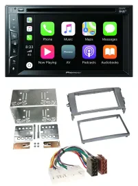 Автомагнитола Pioneer 2-DIN, MP3/USB/DVD/Bluetooth/DAB для Toyota Auris (2007–2012), цвет антрацит