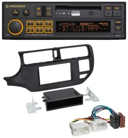 Автомагнитола Pioneer для Kia Rio (UB, 2011–2014) DAB, MP3, USB, Bluetooth, черная