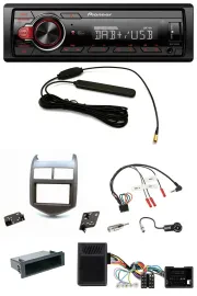 Автомагнитола Pioneer 1 DIN, DAB, MP3, USB, для Chevrolet Aveo (с 2011), темно-серая