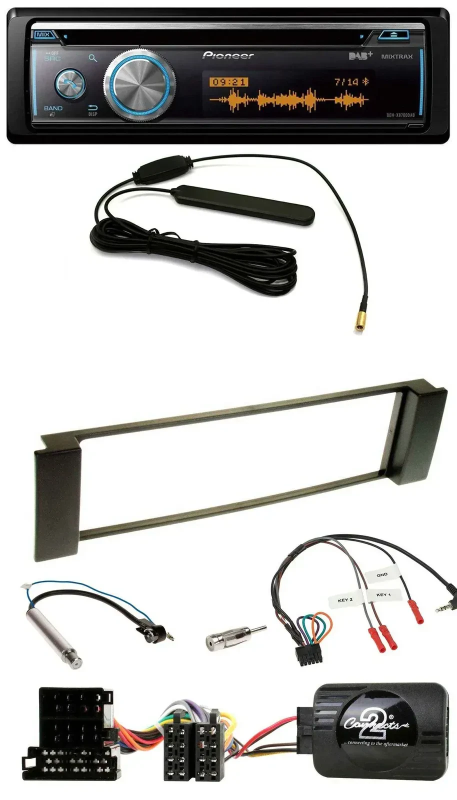 Pioneer CD USB Bluetooth DAB Lenkrad Autoradio für Audi A3 A6 2000-2004