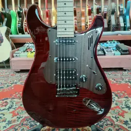 Электрогитара U-One by Magneto US-11PM Stratocaster HSS Flame Maple Transparent Red