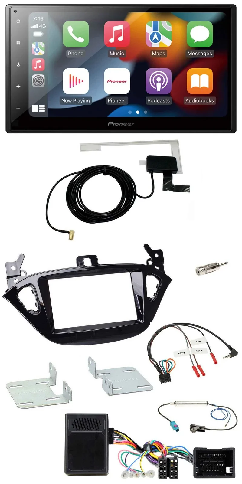 Автомагнитола Pioneer 2DIN USB Bluetooth DAB для Opel Adam (с 2013) и Corsa E