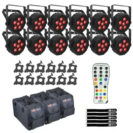 Прожектор Chauvet DJ SlimPAR T6BT RGB, DMX, Bluetooth, PAR wash (набор, 12 шт.), совместим с ILS