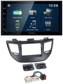 Автомагнитола Kenwood 2DIN Bluetooth USB DAB для Hyundai Tucson (с 2015), черный