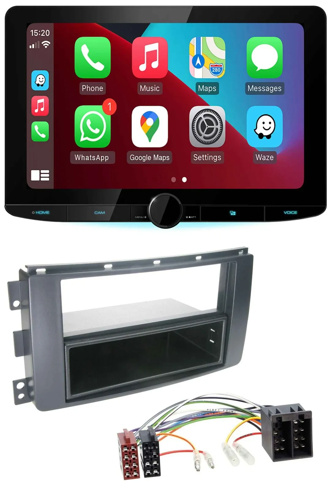 Kenwood MP3 USB DAB Bluetooth Autoradio für Smart ForFour 454 ForTwo 451 ISO