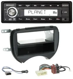 Continental USB 1DIN AUX DAB MP3 Autoradio für Nissan Micra K13 10-13 schwarz