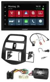 Blaupunkt Lenkrad Bluetooth DAB 2DIN USB Autoradio für Chevrolet Spark KLM 2012-