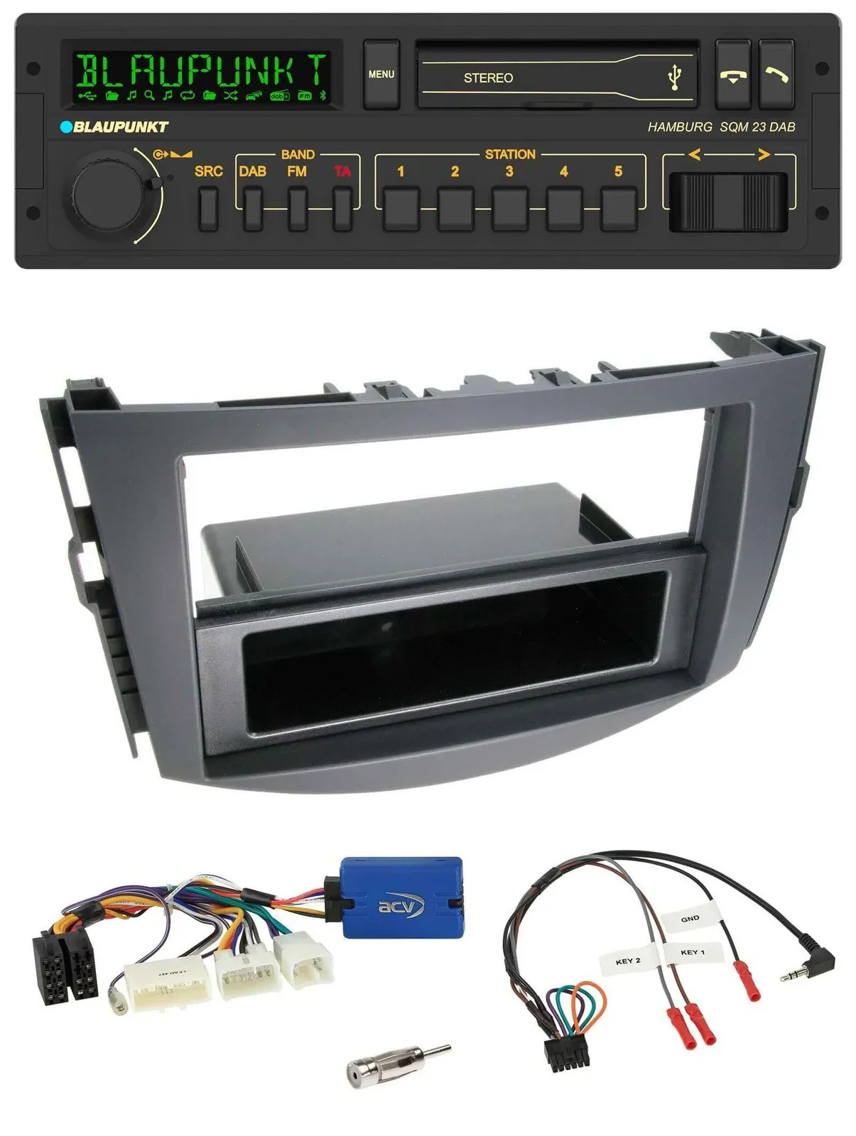 Blaupunkt USB DAB Bluetooth Lenkrad Autoradio für Toyota RAV-4 2011-2013