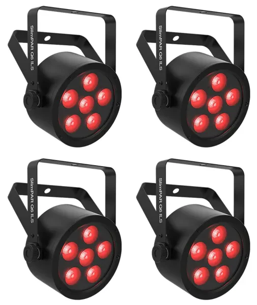 Светодиодный прибор Chauvet DJ SlimPAR Q6 ILS RGBA LED D-Fi USB DMX (4 штуки)
