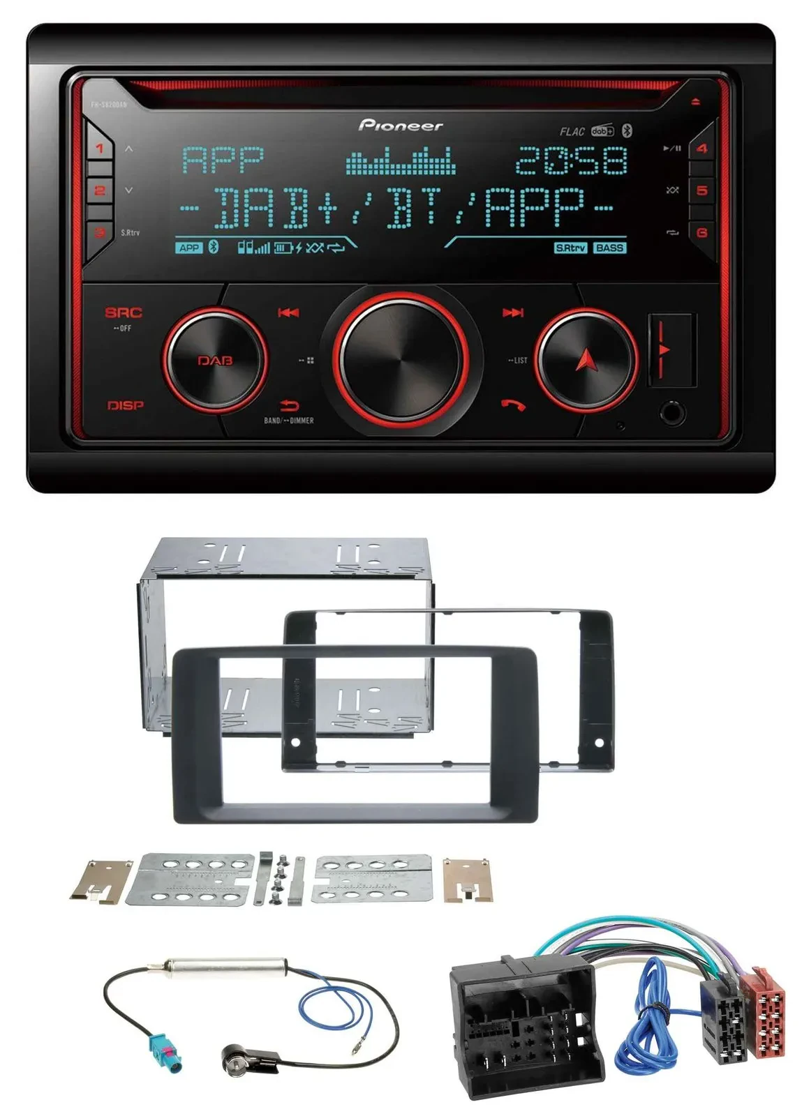 Pioneer 2DIN DAB MP3 Bluetooth USB CD Autoradio für MAN TGA TGX TGL TGM TGS 2017