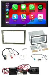 JVC Bluetooth USB Lenkrad 2DIN DAB Autoradio für Opel Corsa D satin-stone 09-14