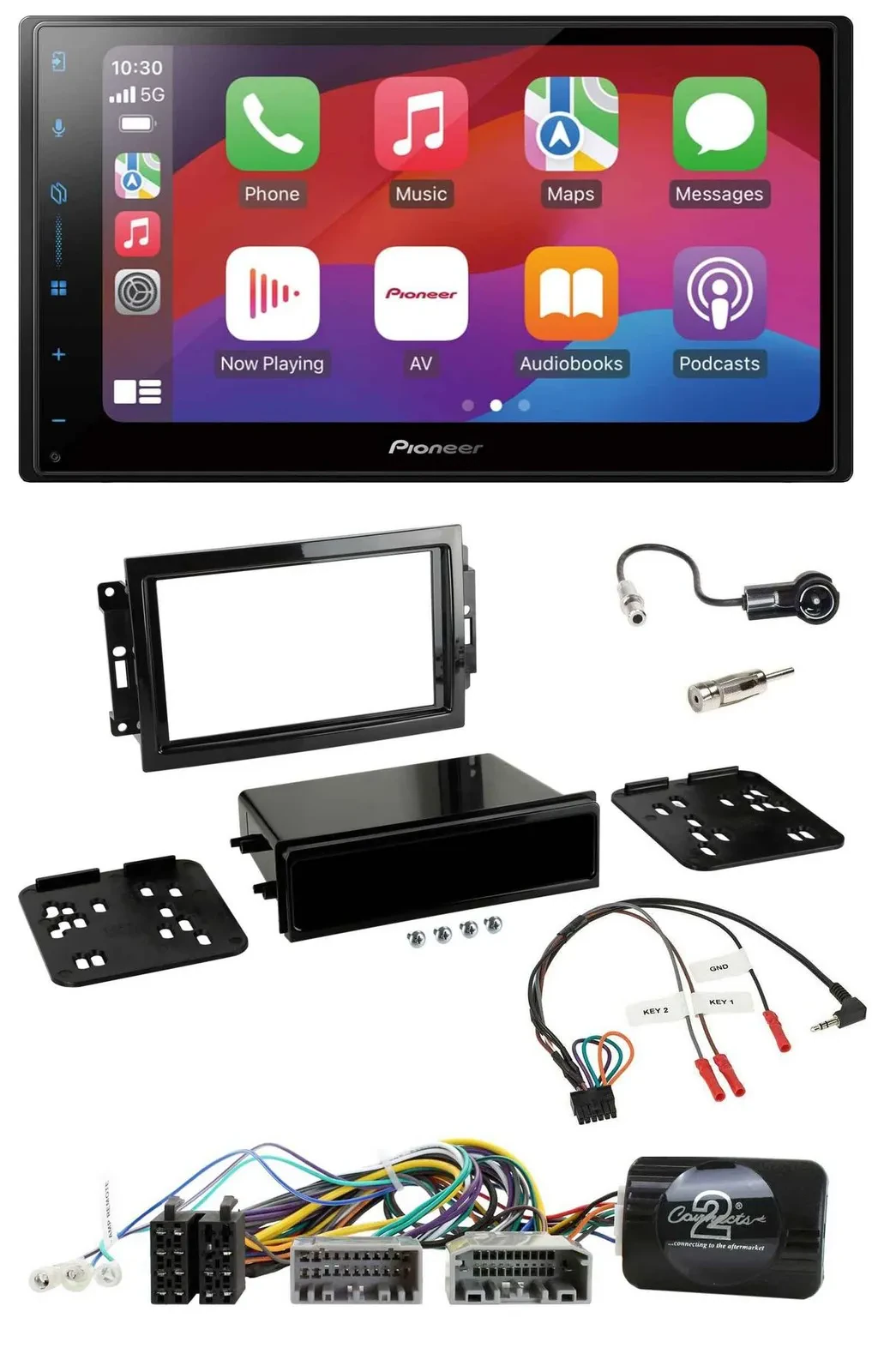 Pioneer DAB USB Lenkrad Bluetooth 2DIN Autoradio für Dodge Jeep