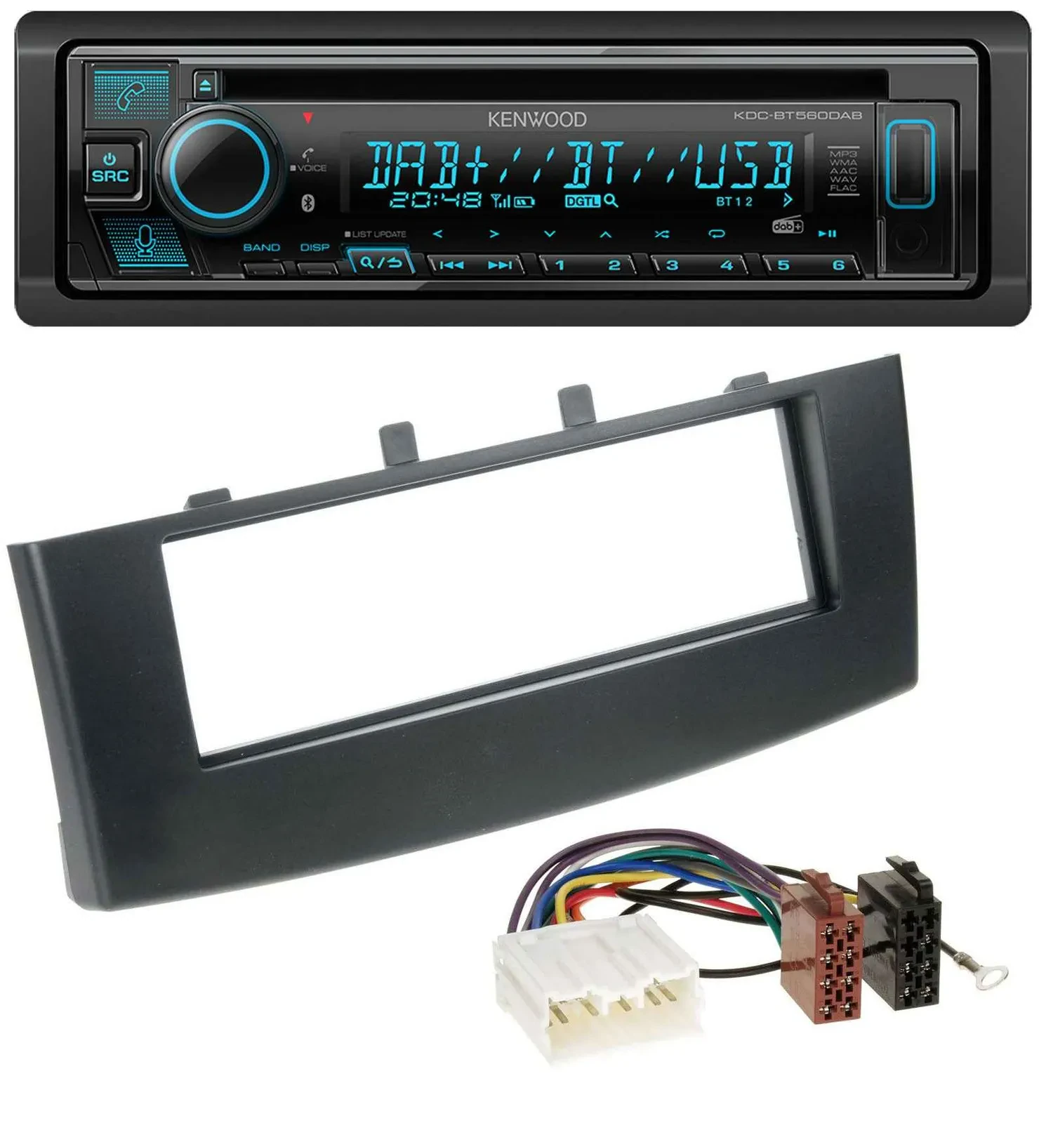 Kenwood Bluetooth DAB CD MP3 USB Autoradio für Mitsubishi Colt (ab 2009)