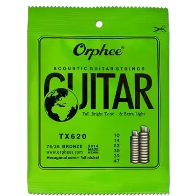 Струны для акустической гитары Orphee TX-620 75/25 Phosphor Bronze 10-47