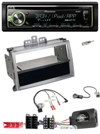 Pioneer DAB USB MP3 Lenkrad CD Autoradio für Hyundai i20 ISO 2009-2011 silber
