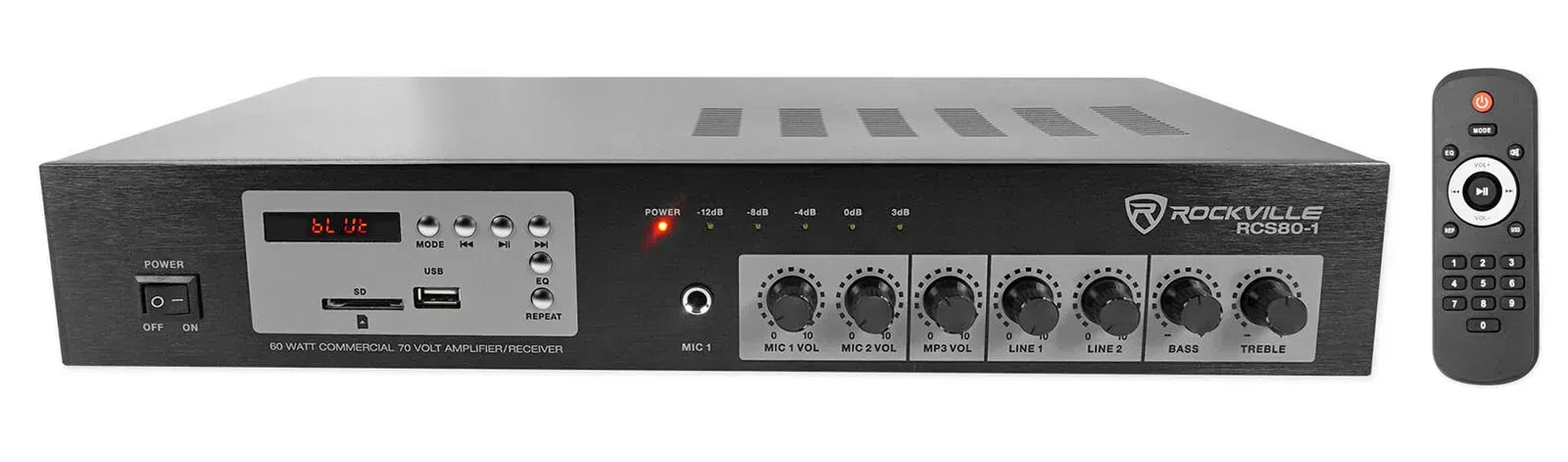 Трансляционный усилитель Rockville RCS80-1 Black 60W