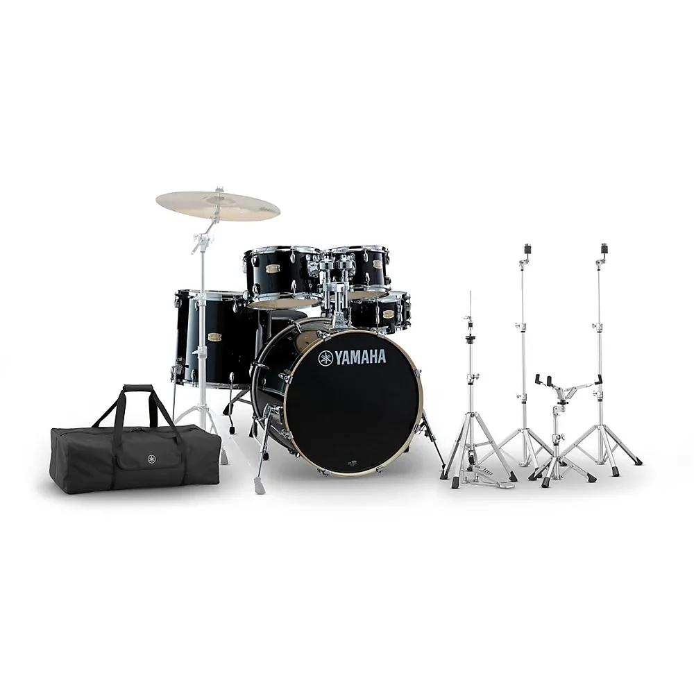 Yamaha Stage Custom Birch 5-Piece Shell Pack w/Lightweight Hardware Pk Raven Blk