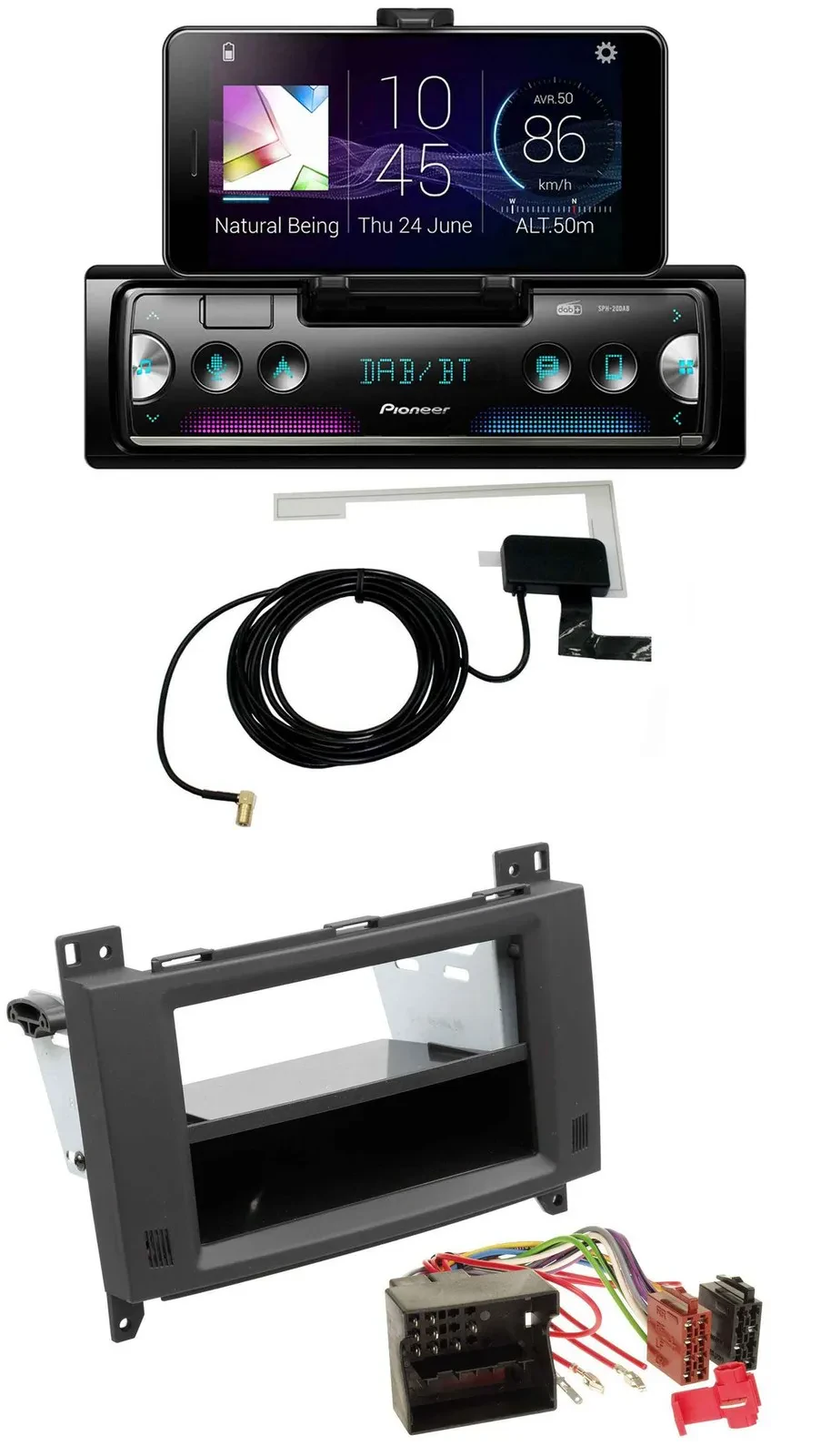 Pioneer DAB Bluetooth MP3 USB Autoradio für Mercedes A- B-Klasse Vito rubbertouc