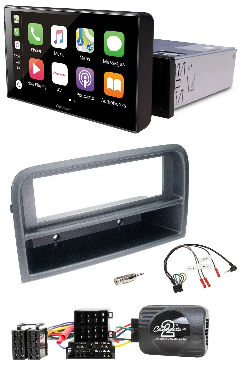 Pioneer Bluetooth Lenkrad DAB USB Autoradio für Fiat Croma 2005-2010