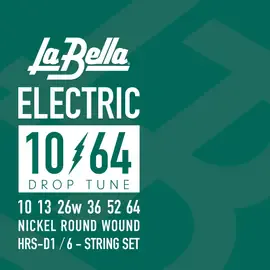 Струны для электрогитары La Bella HRS-D1 Nickel Electric 10-64