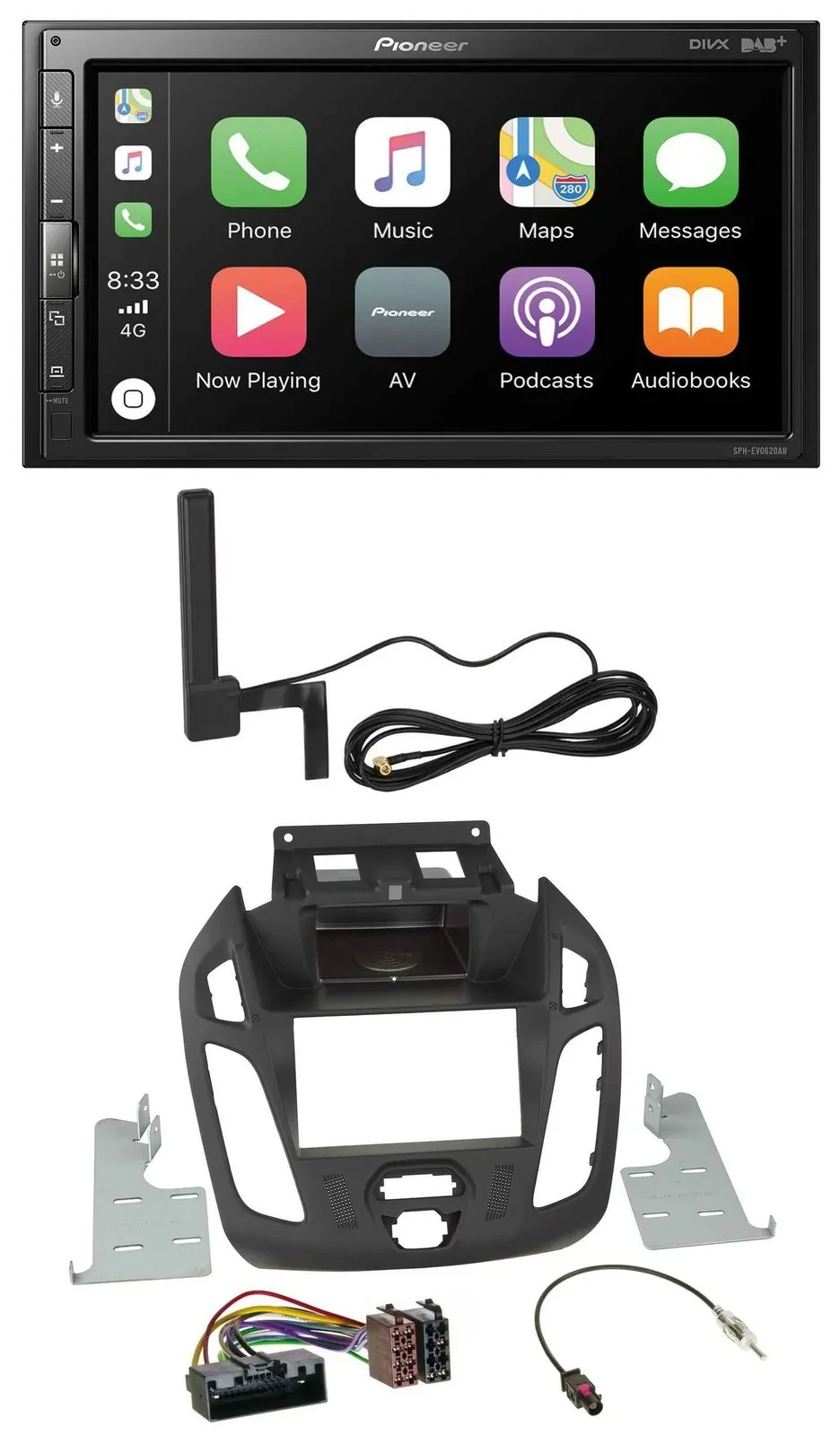 Pioneer USB 2DIN Bluetooth DAB MP3 Autoradio für Ford Transit 12-18 ohne Display