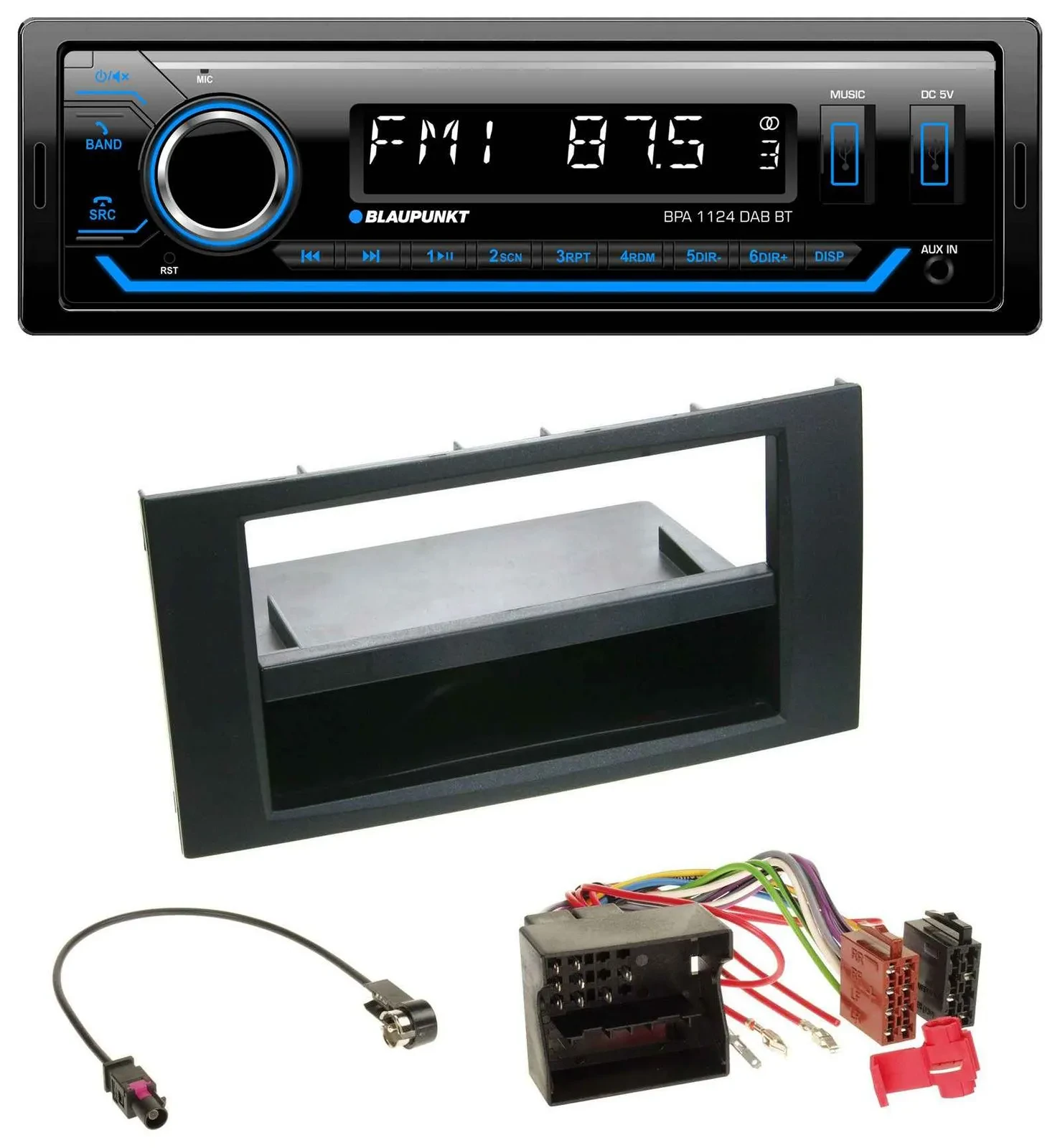 Blaupunkt Bluetooth USB DAB MP3 Autoradio für Ford Fusion Transit Kuga 05-12 sch