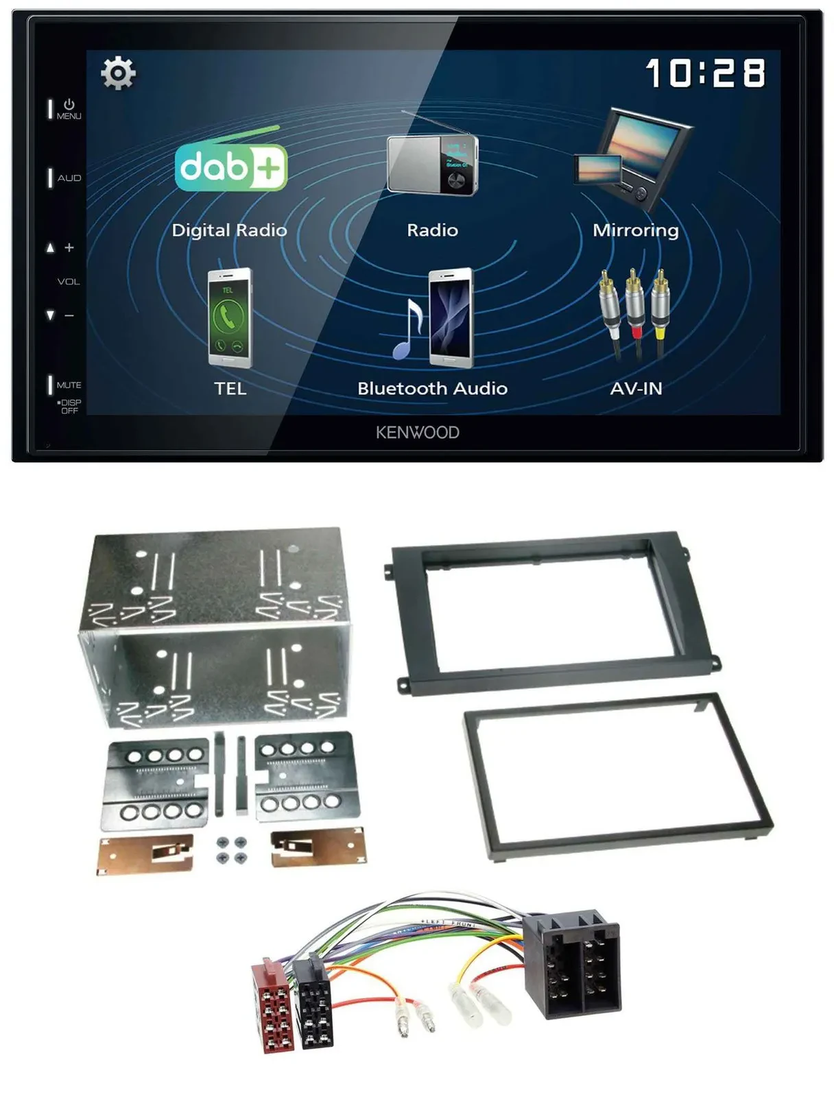 Автомагнитола для Porsche Cayenne (2002–2007) Kenwood 2 DIN, Bluetooth, USB, DAB, MP3