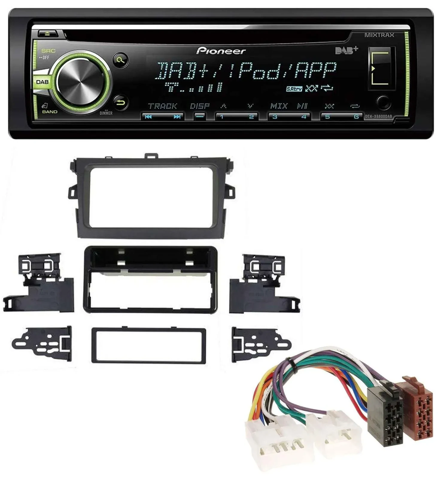 Pioneer DAB USB MP3 AUX CD Autoradio für Toyota Corolla 2009-2012 silber