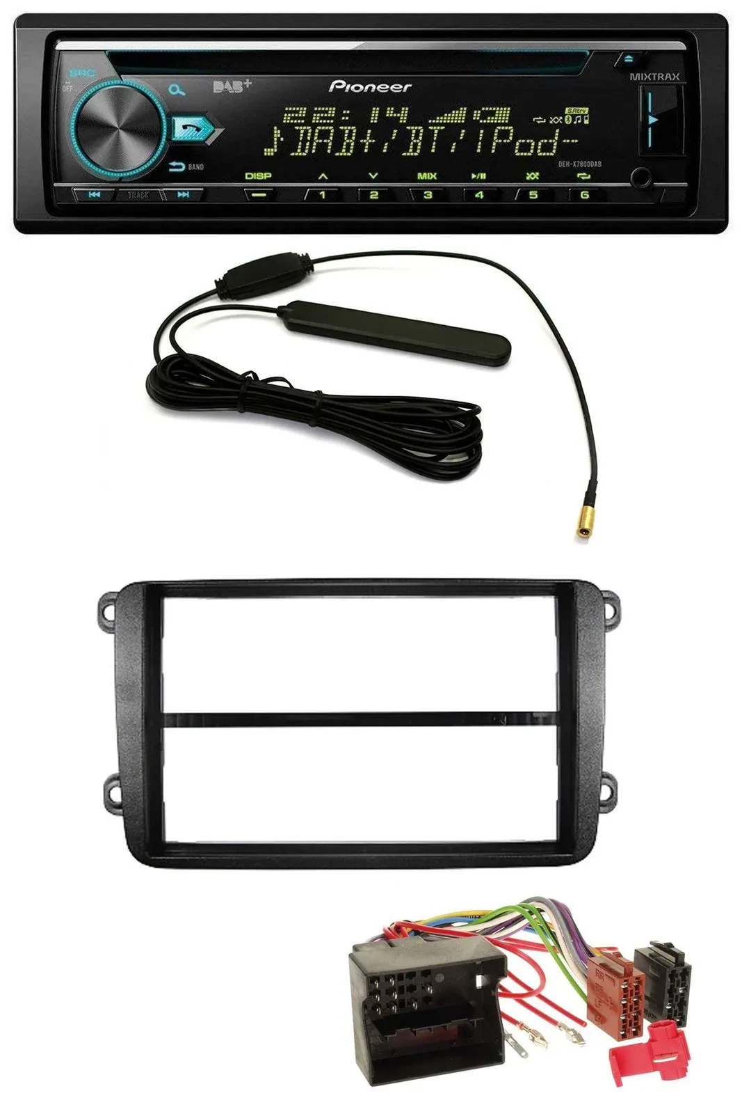 Pioneer CD MP3 AUX DAB USB Autoradio für VW Golf V VI Touran Passat 3C Caddy EOS