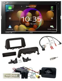JVC DAB Lenkrad 2DIN Bluetooth USB Autoradio für Hyundai Kona ab 2013