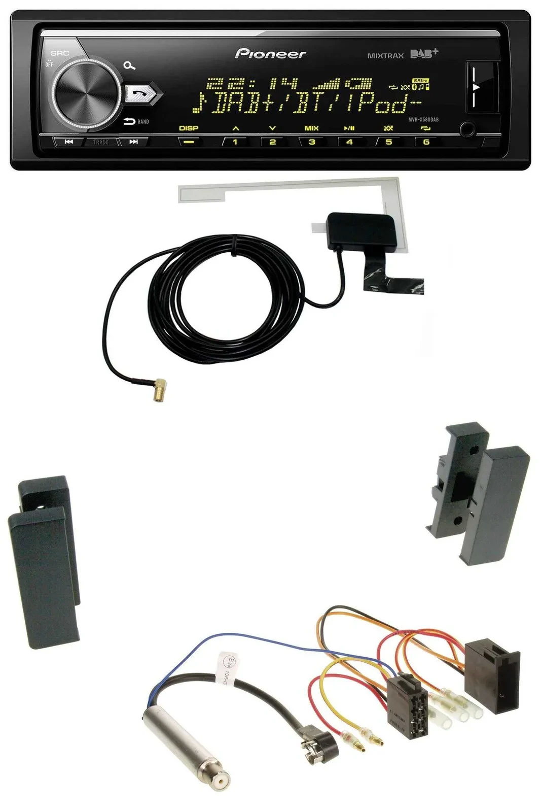 Автомагнитола Pioneer Bluetooth, DAB, USB, MP3 для Seat Leon/Toledo (1998–2006)