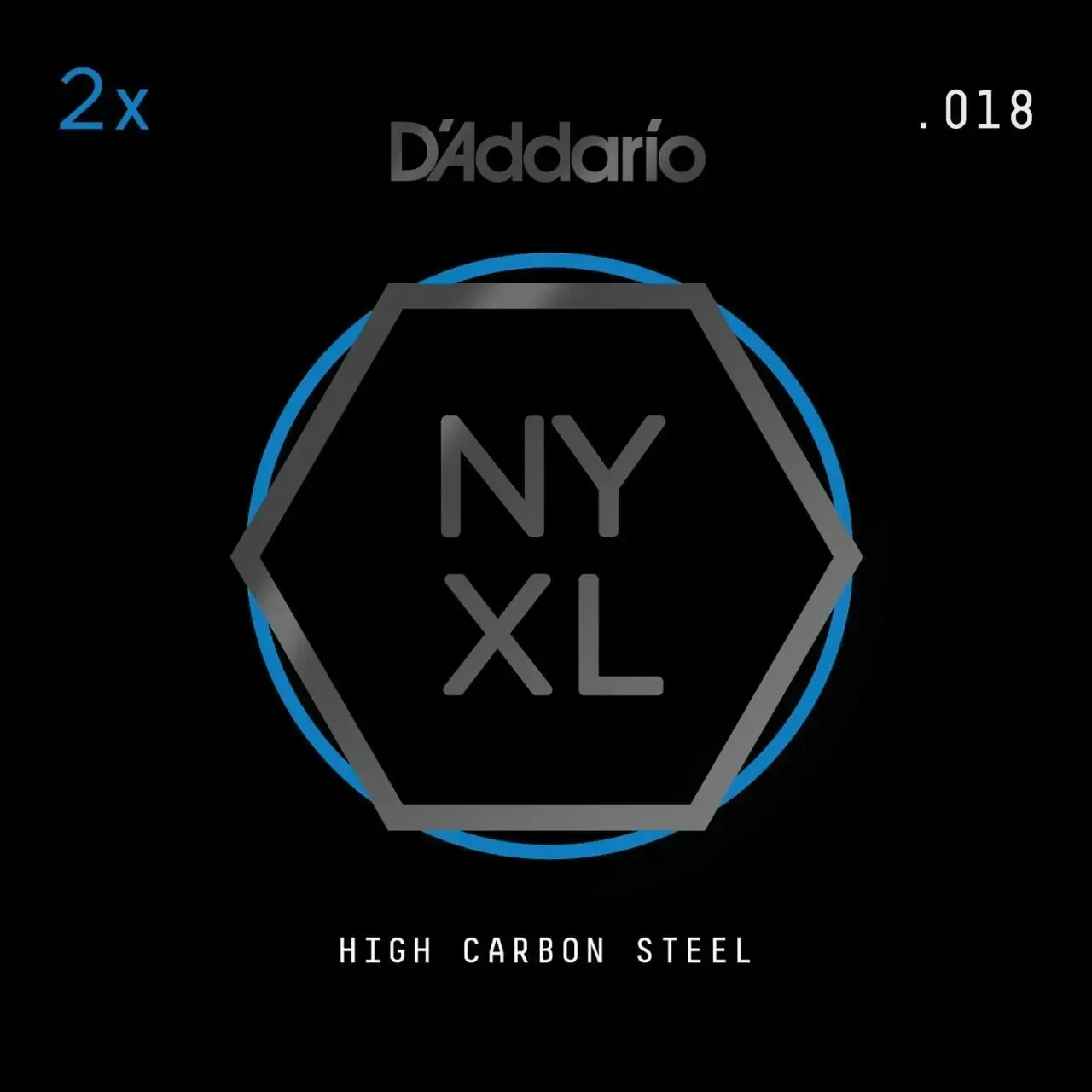 Струна одиночная D'Addario NYPL018 Plain Steel 018 (2 штуки)
