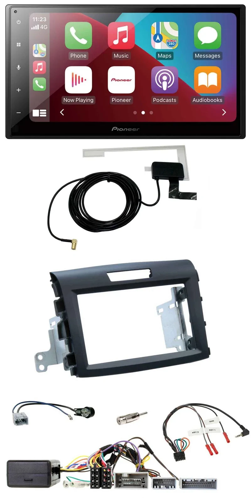 Pioneer USB Bluetooth DAB Lenkrad 2DIN Autoradio für Honda CR-V FR5/FR6 ab 2013