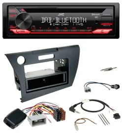 Автомагнитола JVC CD DAB USB Bluetooth для Honda CR-Z 2010–2013 с поддержкой управления на руле