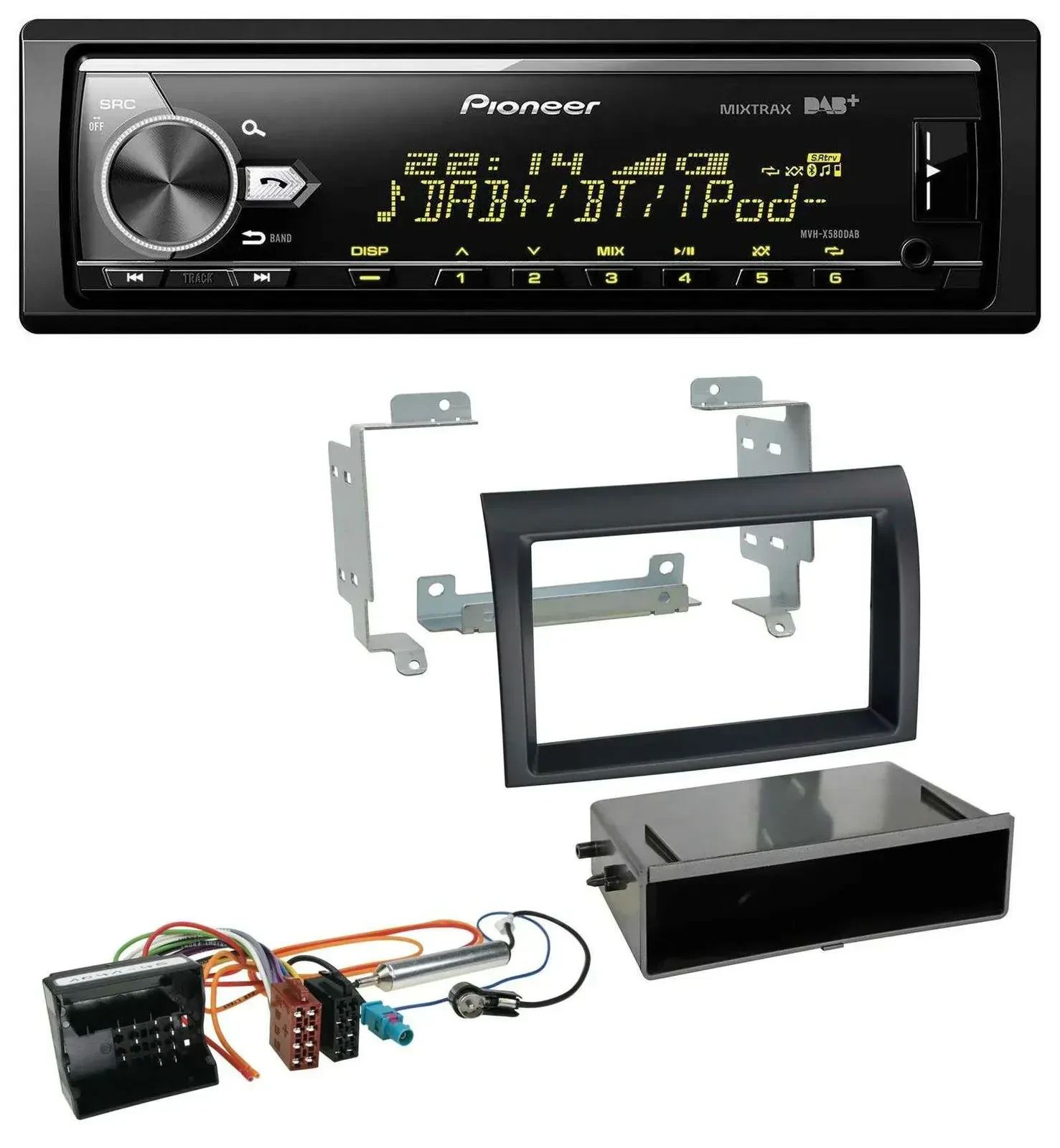 Автомагнитола Pioneer Bluetooth USB DAB MP3 для Citroen Jumper (2006–2011) Quadlock черная